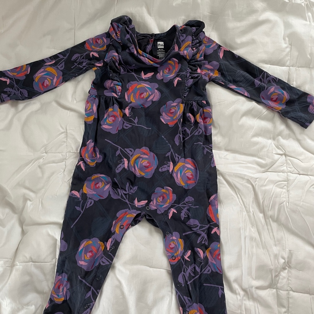 Tea Collection Multicolor Floral Romper
